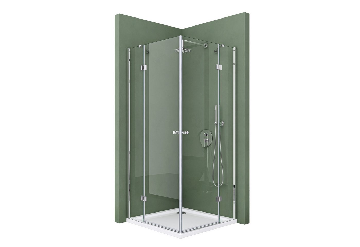 Mai & Mai Eckdusche Duschkabine Dusche Eckeinstieg Duschabtrennung ESG Glas mit NANO R01, BxT: 80x90 cm Mai & Mai Eckdusche Duschkabine Dusche Eckeinstieg Duschabtrennung ESG Glas mit NANO R01, BxT: 80x90 cm von Mai & Mai