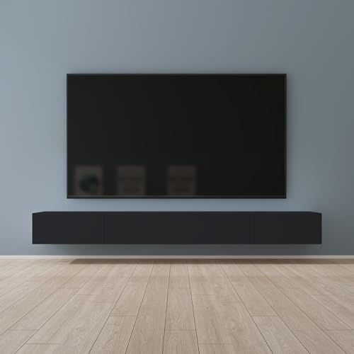 Mai & Mai Fernsehtisch Fernsehschrank TV Schrank Verdeckter Griff mit Soft-Close Lowboard Hängeschrank für Wohnzimmer in Matt Anthrazit BTH: 280x40,2x30 cm Fernsehschrank02 von Mai & Mai