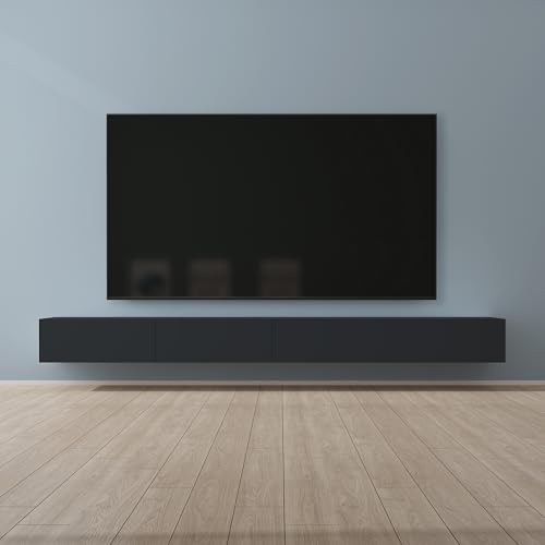 Mai & Mai Fernsehtisch Fernsehschrank TV Schrank Verdeckter Griff mit Soft-Close Lowboard Hängeschrank für Wohnzimmer in Matt Anthrazit BTH: 320x40,2x30 cm Fernsehschrank02 von Mai & Mai