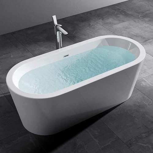 Mai & Mai Freistehende Badewanne 180x80cm AcrylWanne 2 Personen Standbadewanne Ablaufgarnitur V511 von Mai & Mai