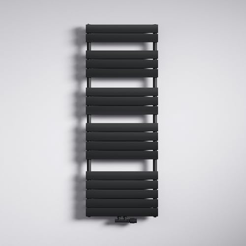 Mai & Mai Badheizkörper Handtuchheizkörper Handtuchhalter Heizkörper bad flach 160x60cm in Anthrazit Seitenanschluss & Mittelanschluss Paneelheizkörper Horizontal Handtuchwärmer Badheizung von Mai & Mai
