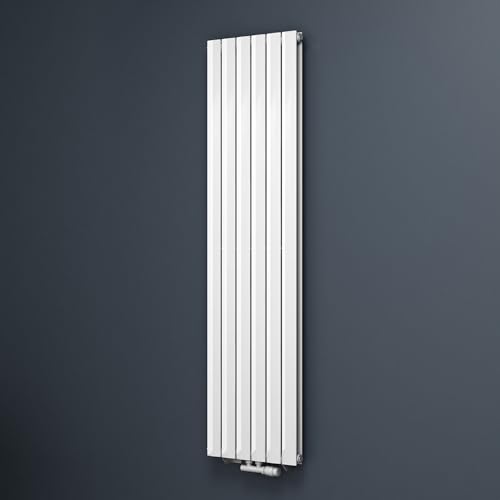 Mai & Mai Badheizkörper flach 180x46cm in Weiß Mittelanschluss Paneelheizkörper Vertikal Badheizung zweilagig aus Stahl von Mai & Mai