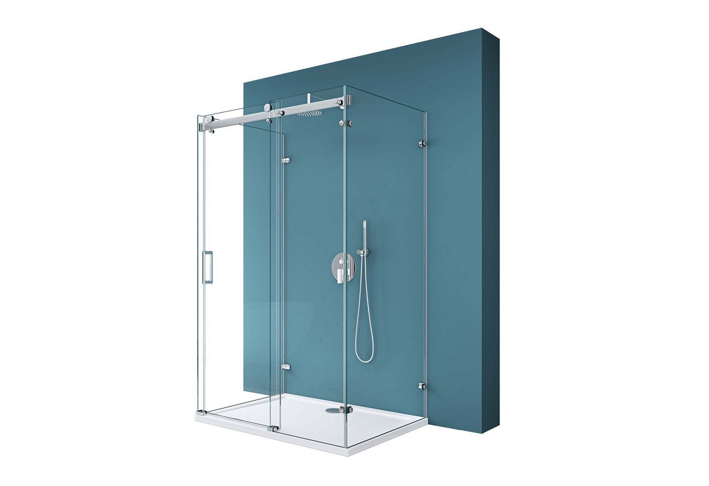 Mai & Mai Komplettdusche U-FORM Dusche Duschkabine Schiebtür Duschabtrennung 8mm ESG Glas Nano, BxT: 100x75 cm Mai & Mai Komplettdusche U-FORM Dusche Duschkabine Schiebtür Duschabtrennung 8mm ESG Glas Nano, BxT: 100x75 cm von Mai & Mai