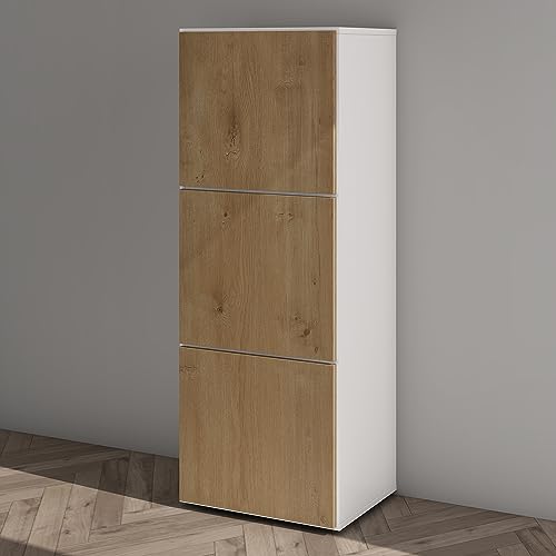 Mai & Mai Schuhschrank Schuhkommode mit 3 Schränken BTH: 45x36x120 cm Schuhregal Möbel in Weiß matt + Kerneiche Schuhschrank02 Mai & Mai Schuhschrank Schuhkommode mit 3 Schränken BTH: 45x36x120 cm Schuhregal Möbel in Weiß matt + Kerneiche Schuhschrank02 von Mai & Mai