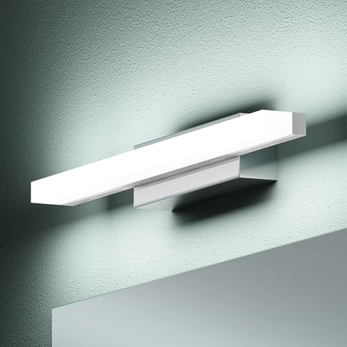 Mai & Mai Spiegelleuchte 40cm LED Badlampe | Spiegellampe, 6000K Badezimmer Lampe | LED Wandleuchte Chrom 9W Spiegelstrahl von Mai & Mai