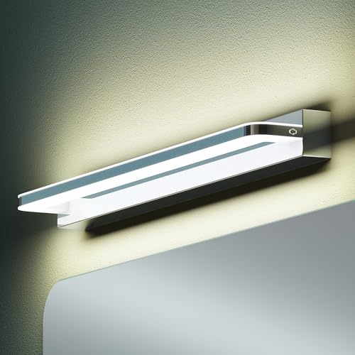 Mai & Mai Spiegelleuchte 60cm LED Badlampe | Spiegellampe, 4000K Badezimmer Lampe | LED Wandleuchte Chrom 14W SparkLuxe von Mai & Mai