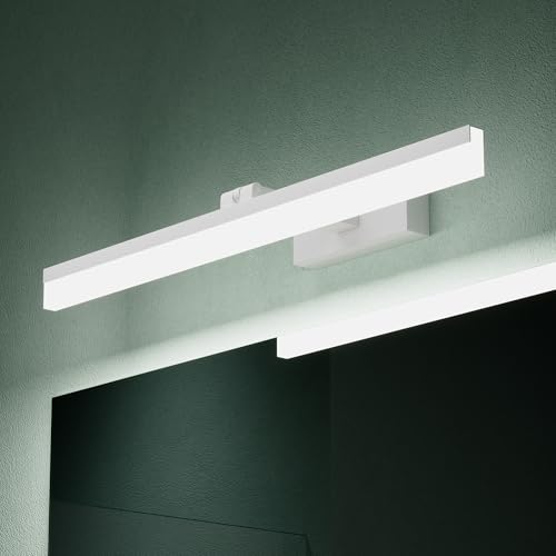 Mai & Mai Spiegelleuchte 60cm LED Badlampe | Spiegellampe, 6000K Badezimmer Lampe | 180° Drehbar Sandweiß 14W Luxaris von Mai & Mai