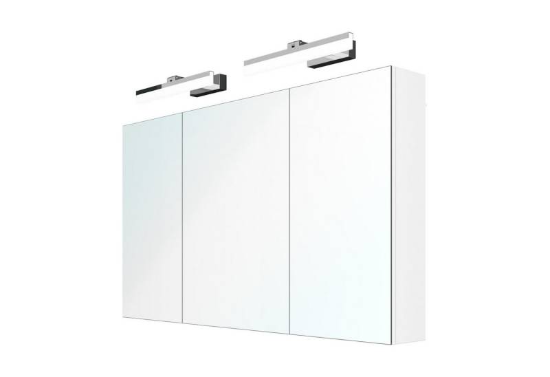Mai & Mai Spiegelschrank Badschrank mit Spiegellampe Spiegelleuchte 180° Drehbar LED Badlampe von Mai & Mai