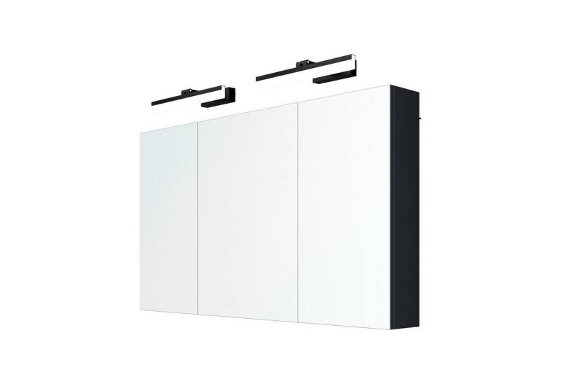Mai & Mai Spiegelschrank Badschrank mit Spiegellampe Spiegelleuchte 180° Drehbar LED Badlampe von Mai & Mai