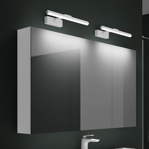 Mai & Mai Spiegelschrank mit 2 Spiegellampen Badezimmerschrank BxTxH 120x15x70cm Spiegelleuchte 180° Drehbar LED Badlampe 40cm Mai & Mai Spiegelschrank mit 2 Spiegellampen Badezimmerschrank BxTxH 120x15x70cm Spiegelleuchte 180° Drehbar LED Badlampe 40cm von Mai & Mai