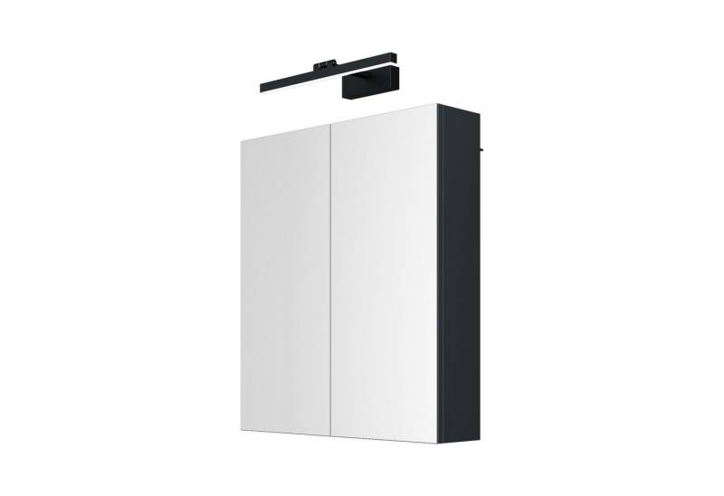 Mai & Mai Spiegelschrank mit Spiegellampe Badezimmerschrank Spiegelleuchte 180° Drehbar von Mai & Mai