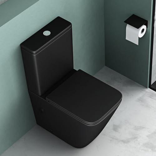 Mai & Mai Stand-WC 112T aus Keramik spülrandloses-WC matt schwarz 36x63x82cm bodenstehende-Toilette inkl.Spülkasten Mai & Mai Stand-WC 112T aus Keramik spülrandloses-WC matt schwarz 36x63x82cm bodenstehende-Toilette inkl.Spülkasten von Mai & Mai