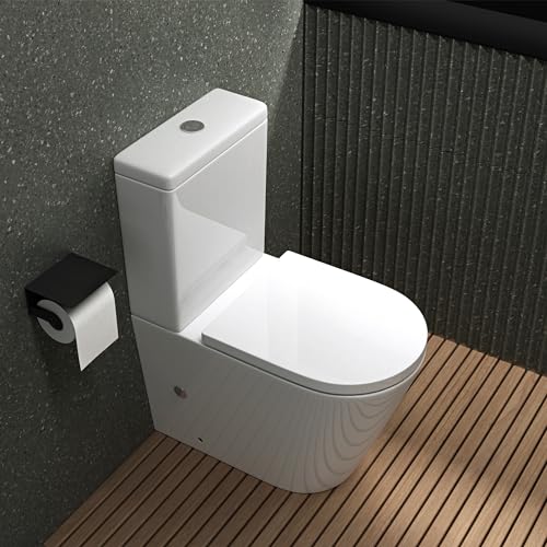 Mai & Mai Stand-WC S108T aus Keramik spülrandloses WC 36x63x82cm bodenstehende Toilette inkl. Spülkasten von Mai & Mai