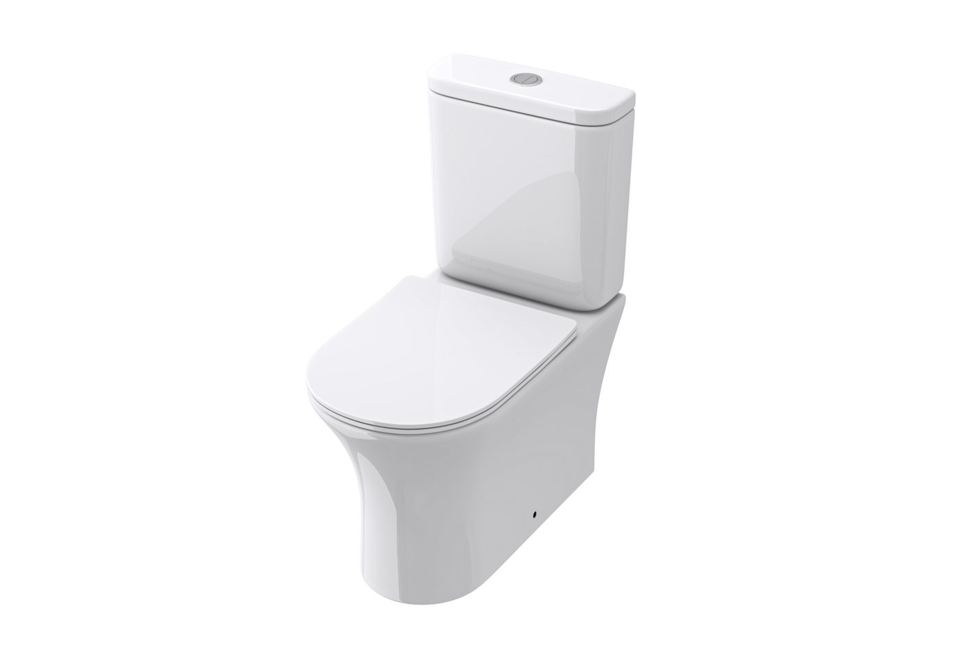Mai & Mai Tiefspül-WC Spülrandlos Stand WC + Spülkasten + WC-Sitz (mit Soft-Close) randlos von Mai & Mai
