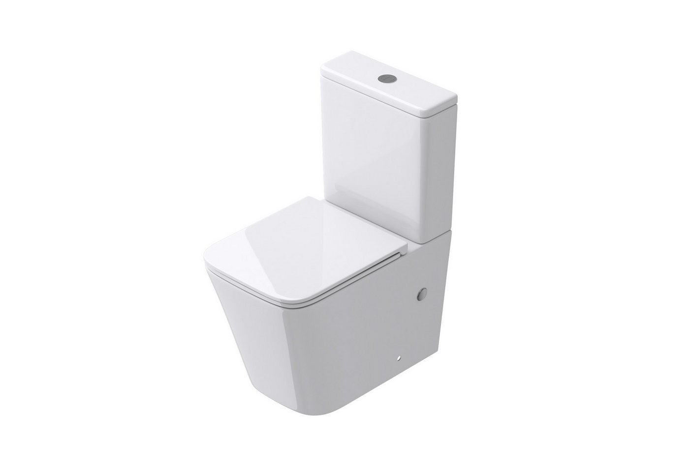Mai & Mai Tiefspül-WC Spülrandlos StandWC + Spülkasten + WC-Sitz (mit Soft-Close) Badezimmer, Bodenstehend von Mai & Mai