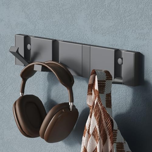 Mai & Mai Wandgarderobe Wandhaken aus Aluminium Garderobe mit 4 klappbaren Haken Garderobenleiste Garderobenhaken Kleiderhaken 30,4cm Grau Mai & Mai Wandgarderobe Wandhaken aus Aluminium Garderobe mit 4 klappbaren Haken Garderobenleiste Garderobenhaken Kleiderhaken 30,4cm Grau von Mai & Mai