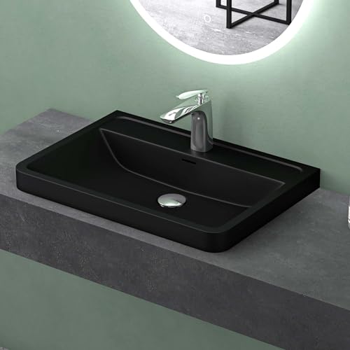 Mai & Mai Waschbecken Einbauwaschbecken 90cm Rechteckige Waschschale aus Mineralguss matt Schwarz mit Überlauf Colossum08 Mai & Mai Waschbecken Einbauwaschbecken 90cm Rechteckige Waschschale aus Mineralguss matt Schwarz mit Überlauf Colossum08 von Mai & Mai