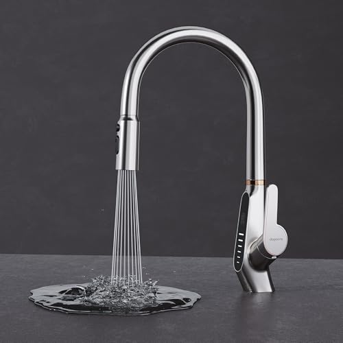 Mai & Mai Wasserhahn Küche Küchenamatur ausziehbar 360° drehbar 3 Wasserstrahl-Modi LED-Digitalanzeige Küchenwasserhahn Spültischarmatur Silber MS-8085 Mai & Mai Wasserhahn Küche Küchenamatur ausziehbar 360° drehbar 3 Wasserstrahl-Modi LED-Digitalanzeige Küchenwasserhahn Spültischarmatur Silber MS-8085 von Mai & Mai
