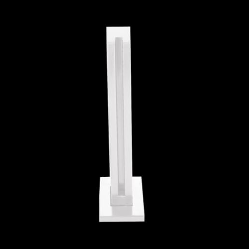MaiBuL LNNW Geländerpfosten Weißer Glasgeländerpfosten, Edelstahl-Glasbalister-Verbindungsstück for Balkondeck-Flurtreppe(End Post,85cm/33.5 in) von MaiBuL