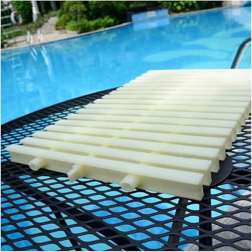 MaiBuL LNNW Schwimmbad Gitter Kunststoff-Entwässerungsrinnengitter, DIY-Kanalablauf-Grillgitter, langlebiges Schwimmbadgitter überlaufgitter(White-7.9in,10pcs) von MaiBuL