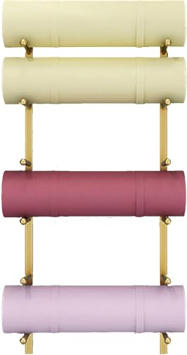 MaiBuL LNNW Yogamattenhalter Yogamatten-Gewichtsständer, Wandhalterung, Yogamattenhalter for Schaumstoffrolle, Widerstandsband und Yogamattenaufbewahrung Yogamatten-Aufbewahrungsregal(Gold) von MaiBuL