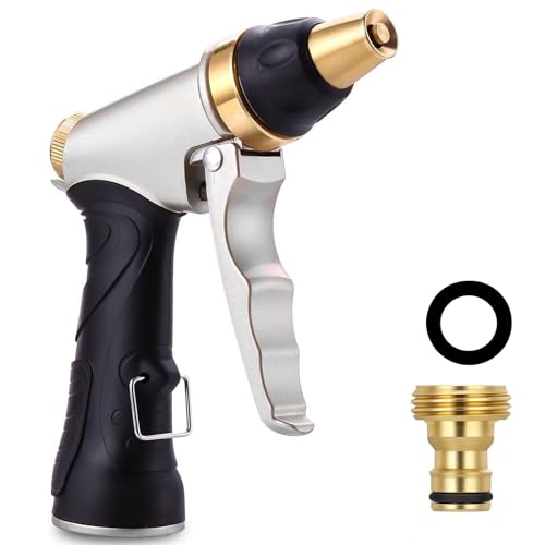 MaiLence Metall Gartenbrause Hochdruck Gartenschlauch Düse, Metall Spritzpistole Gartenschlauch Multifunktions Garten Handbrause, Schlauchspritze für Autowaschen, Haustier Baden, Gartenbewässerung MaiLence Metall Gartenbrause Hochdruck Gartenschlauch Düse, Metall Spritzpistole Gartenschlauch Multifunktions Garten Handbrause, Schlauchspritze für Autowaschen, Haustier Baden, Gartenbewässerung von MaiLence