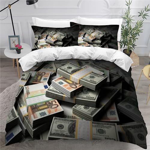 Bettbezug Set 135x200cm Euro-Bargeldbanknote Bettwäsche Set Deutsche Euro-Währung Mädchen Jugendliche Erwachsene 3 Stück Mikrofaser Betten Set Mit Reißverschluss und 2 Kissenbezug 80x80cm Bettbezug Set 135x200cm Euro-Bargeldbanknote Bettwäsche Set Deutsche Euro-Währung Mädchen Jugendliche Erwachsene 3 Stück Mikrofaser Betten Set Mit Reißverschluss und 2 Kissenbezug 80x80cm von MaiShaRi