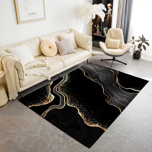Teppich Kinderzimmer Mädchen Jungen Marmor Wohnzimmer Schlafzimmer Teppich Marmor Aus Schwarzer Goldlinie Moderner Weicher Kinderteppich Bettvorleger Polyester Flur Waschbarer Teppich 160x230 cm Teppich Kinderzimmer Mädchen Jungen Marmor Wohnzimmer Schlafzimmer Teppich Marmor Aus Schwarzer Goldlinie Moderner Weicher Kinderteppich Bettvorleger Polyester Flur Waschbarer Teppich 160x230 cm von MaiShaRi