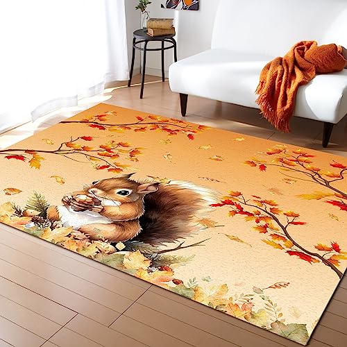Teppich Schlafzimmer Weich Teppich Wohnzimmer Herbstblätter Tepich Moderne Küche Flur Bettvorleger Herbst-Ahorn-Eichhörnchen Kinderteppich rutschfest Waschbarer Teppich Innenbereich 200x300 cm Teppich Schlafzimmer Weich Teppich Wohnzimmer Herbstblätter Tepich Moderne Küche Flur Bettvorleger Herbst-Ahorn-Eichhörnchen Kinderteppich rutschfest Waschbarer Teppich Innenbereich 200x300 cm von MaiShaRi