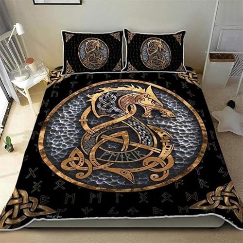 Bettwäsche 200x200cm Wikinger Drachen Totem Bettbezug Set 3 Teilig Wikinger Wolf Piratenschiff Totem Weiche Microfaser 3D Motiv Modern Bettdeckenbezug mit Reißverschluss und 2 Kissenbezüge 80x80cm Bettwäsche 200x200cm Wikinger Drachen Totem Bettbezug Set 3 Teilig Wikinger Wolf Piratenschiff Totem Weiche Microfaser 3D Motiv Modern Bettdeckenbezug mit Reißverschluss und 2 Kissenbezüge 80x80cm von MaiShaRui