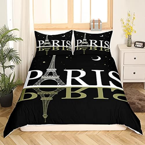 Kinde Bettbezug Set 200x200cm Paris Bettwäsche 200x200 Eiffelturm, Paris, Frankreich Bettbezug Set 3 Teilig Mikrofaser Luxus Modern 3D Motiv Mit Reißverschluss und 2 Kissenbezug 80x80cm Kinde Bettbezug Set 200x200cm Paris Bettwäsche 200x200 Eiffelturm, Paris, Frankreich Bettbezug Set 3 Teilig Mikrofaser Luxus Modern 3D Motiv Mit Reißverschluss und 2 Kissenbezug 80x80cm von MaiShaRui