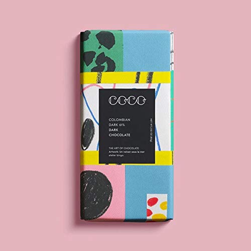 COCO Chocolatier, Colombian Dunkle Schokolade 61%, Tafel, Schottland, 80g. von Maia Gifts