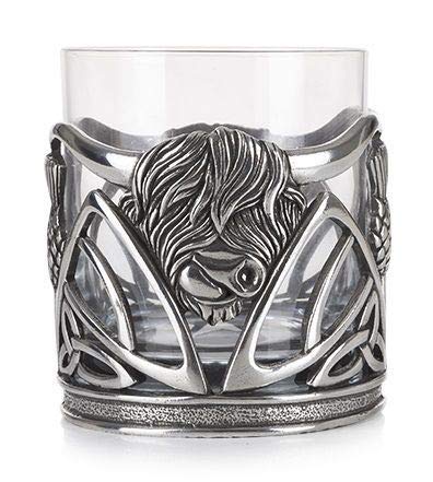 Maia Gifts Highland Cow Pewter Whisky Tumbler von Maia Gifts