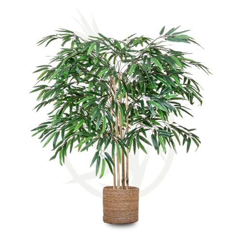 Maia Shop Artificial Bamboo Tree 105 cm for Home and Office Decoration, Tree, Hyper-Realistic Decorative Artificial Plant with Natural Trunk and Canes Artificial Bamboo, Decorative Artificial Plant von Maia Shop