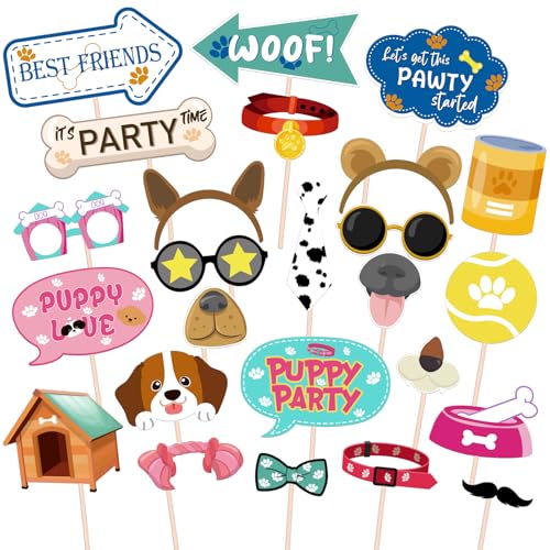 Maicaiffe Fotoautomaten-Requisiten für Hunde, 25 Stück, für Welpen-Party, Selfie-Requisiten, Gastgeschenke – Babyparty Haustier Hund Geburtstag Party Mittelstück Sticks – Let's Pawty Party Maicaiffe Fotoautomaten-Requisiten für Hunde, 25 Stück, für Welpen-Party, Selfie-Requisiten, Gastgeschenke – Babyparty Haustier Hund Geburtstag Party Mittelstück Sticks – Let's Pawty Party von Maicaiffe