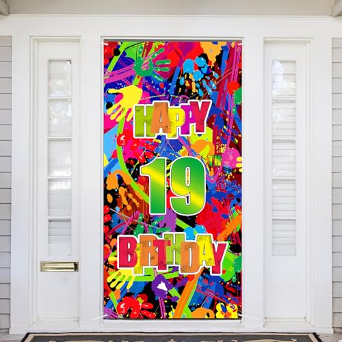Maicaiffe Neon Happy 19th Birthday Türbanner – Kunstthema Graffiti leuchtet im Dunkeln Geburtstag Türabdeckung – Mode 19. Geburtstag Hintergrund Veranda Schild Dekoration Supplies für Zuhause Indoor Maicaiffe Neon Happy 19th Birthday Türbanner – Kunstthema Graffiti leuchtet im Dunkeln Geburtstag Türabdeckung – Mode 19. Geburtstag Hintergrund Veranda Schild Dekoration Supplies für Zuhause Indoor von Maicaiffe