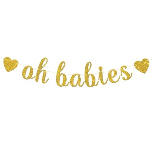 Maicaiffe Oh Babies Banner – Twins Baby Shower Party Decor – Twin Boys Twin Girls Birthday Banner – Double the Love Party Dekorationen Gold Glitter M-B-57 Maicaiffe Oh Babies Banner – Twins Baby Shower Party Decor – Twin Boys Twin Girls Birthday Banner – Double the Love Party Dekorationen Gold Glitter M-B-57 von Maicaiffe