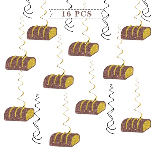 Schokoladenschild, hängende Wirbel-Dekorationen, Glitzer, 16 Stück, süße Süßigkeiten, Partyzubehör, Mädchen, Jungen, Geburtstag, Verlobung, Hochzeit, Luftschlangen, Schokoladenfolienwirbel Schokoladenschild, hängende Wirbel-Dekorationen, Glitzer, 16 Stück, süße Süßigkeiten, Partyzubehör, Mädchen, Jungen, Geburtstag, Verlobung, Hochzeit, Luftschlangen, Schokoladenfolienwirbel von Maicaiffe
