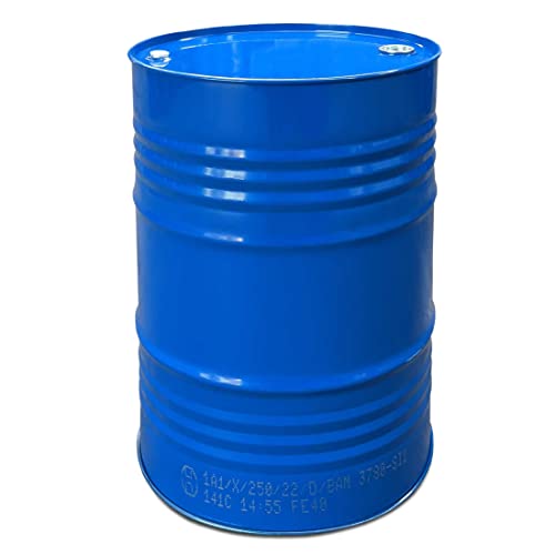 Maier Stahlfass Blechfass Spundfass Ölfass Deckelfass Metallfass, 216 Liter (blau) von Maier