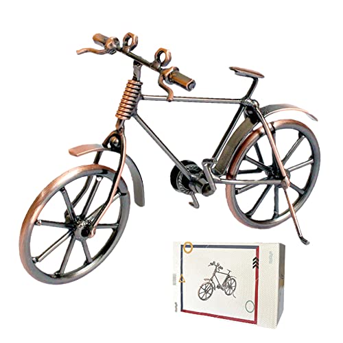 Maigendoo Fahrrad Ornament Schmiedeeisen Bicycle Deko Handmade Skulptur Dekoration Vintage Eisen Kunst Fahrrad Modell Bike Deko für Büro, Schreibtisch, Zuhause, Lernen, Party Tischdekoration von Maigendoo