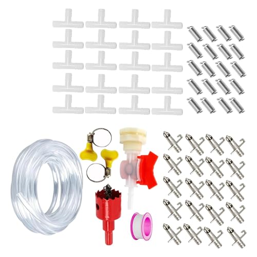 10/20 Stück automatische Haustier-Bewässerungssysteme mit rostfreien Nippeltränken und einfach zu installierendem Zubehör für Kleintier-Wasserspender 10/20 Stück automatische Haustier-Bewässerungssysteme mit rostfreien Nippeltränken und einfach zu installierendem Zubehör für Kleintier-Wasserspender von Maigridy