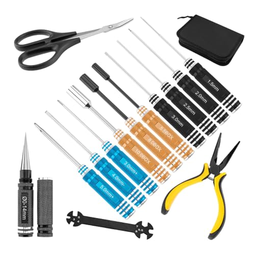 14-teiliges professionelles massives sechseckiges Werkzeug-Set für Hubschrauber-Wartung und Heimhandwerksprojekte, Hochleistungs-Legierung, Handwerkzeug von Maigridy