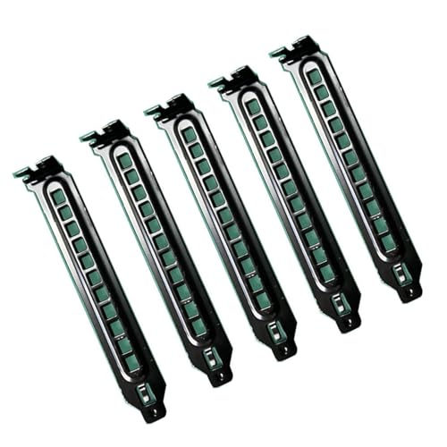 5 x schwarze Hartmetall-Stahl-PCI-Steckplatzabdeckungen Halterung mit Schrauben, Vollausdehnungsfilter-Abdeckplatte für PC-PCI-Steckplatzabdeckungen 5 x schwarze Hartmetall-Stahl-PCI-Steckplatzabdeckungen Halterung mit Schrauben, Vollausdehnungsfilter-Abdeckplatte für PC-PCI-Steckplatzabdeckungen von Maigridy