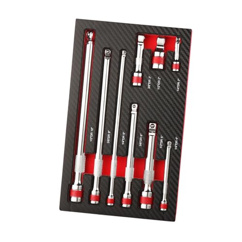 9-teiliges Steckschlüssel-Verlängerungsstangen-Set, federbelastete Rastkugel-Adapter, Werkzeug für Autoreparatur und Wartungsverlängerung von Maigridy