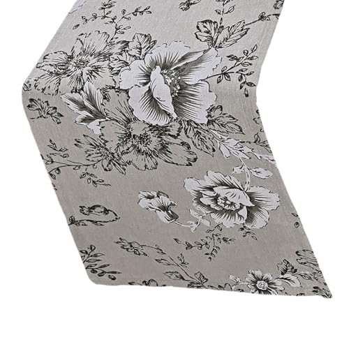 Abwaschbare Polyester-Tischdecke mit Blumenmuster, pflegeleichtes Zubehör für Küche, Esszimmer, Esstisch Abwaschbare Polyester-Tischdecke mit Blumenmuster, pflegeleichtes Zubehör für Küche, Esszimmer, Esstisch von Maigridy