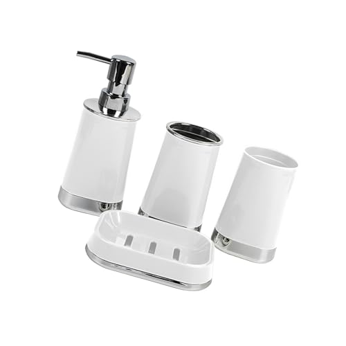 Badezimmer-Organizer-Set, Aufbewahrungskorb, Halter, Zahnbürstenständer, Seifenspender, einfache Installation, Badezimmer-Aufbewahrungslösungs-Set von Maigridy