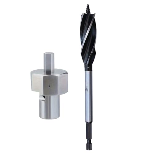 Bänke für Hundeloch-Fasen, Reibahle, Werkzeug, Edelstahl, 19 mm/20 mm Löcher, 9 mm, Sechskantschaft, Holzbearbeitung, Formschneider, Hundelochschneider von Maigridy