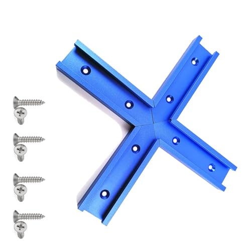 Führungsschienen für Holzbearbeitung, 76 mm, Aluminiumlegierung, geeignet für Tischlerarbeiten, mit 8 Schrauben, präzises Holzbearbeitungs-Set, 4 Stück von Maigridy