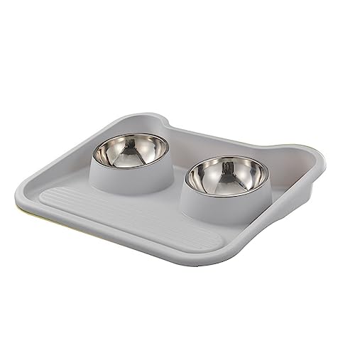 Futtermatte für Haustiere, Doppelnapf, AntiErbrochenes für kleine Hunde, Kätzchen, Wasserspender für Futter und Wasser von Maigridy