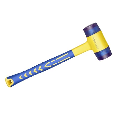 Gummihammer Doppelseitige Verglasung Fenster Nylon Hammer integriert mit rundem Kopf Rutschfester Griff Handwerkzeug Zubehör Handwerkzeug Kombination von Maigridy